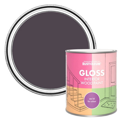 Rust-Oleum Grape Soda Gloss Interior Wood Paint 750Ml from B&Q