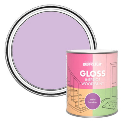 Rust-Oleum Violet Macaroon Gloss Interior Wood Paint 750Ml from B&Q