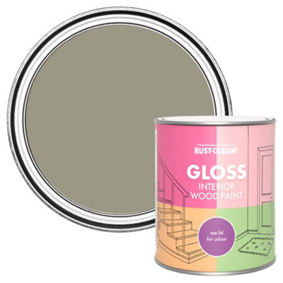 B&Q -  Grounded Gloss Interior Wood Paint 750Ml