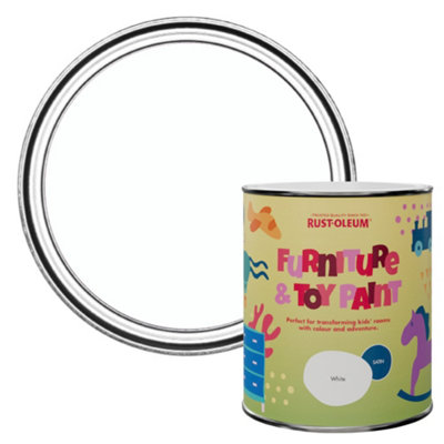 B&Q -  Satin Furniture & Toy PaintWhite 750Ml