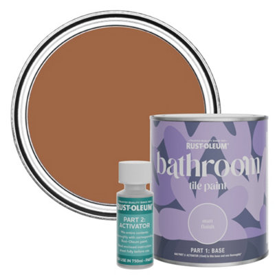 Rust-Oleum Cinnamon Matt Bathroom Tile Paint 750Ml from B&Q