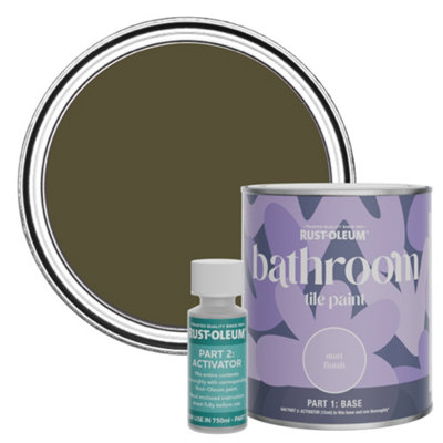 B&Q -  Greencroft Matt Bathroom Tile Paint 750Ml