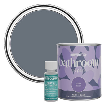 Rust-Oleum Seascape Satin Bathroom Tile Paint 750Ml from B&Q