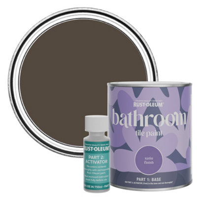 Rust-Oleum Lockwood Satin Bathroom Tile Paint 750Ml from B&Q