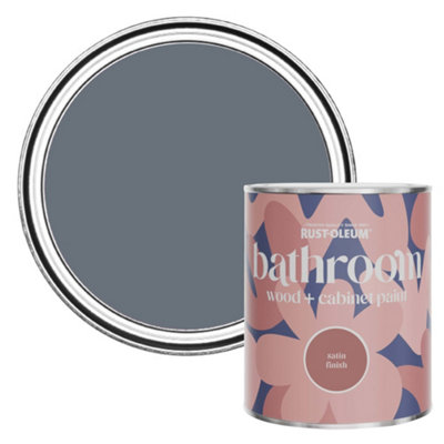 Rust-Oleum Seascape Satin Bathroom Wood & Cabinet Paint 750Ml from B&Q