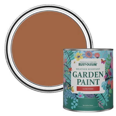 Rust-Oleum Cinnamon Gloss Garden Paint 750Ml from B&Q