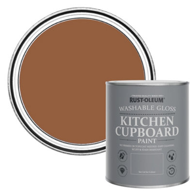 Rust-Oleum Terracotta Gloss Kitchen Cupboard Paint 750Ml from B&Q