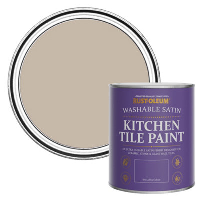 Rust-Oleum Oatfield Satin Kitchen Tile Paint 750Ml from B&Q