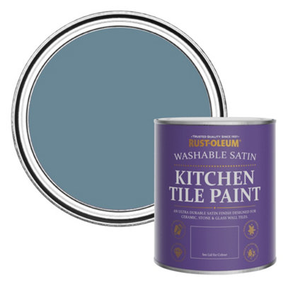 Rust-Oleum Seascape Satin Kitchen Tile Paint 750Ml from B&Q