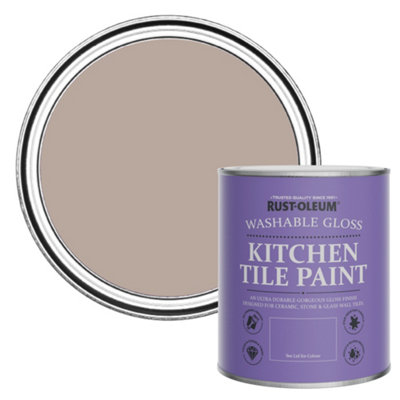 Rust-Oleum Oatfield Gloss Kitchen Tile Paint 750Ml from B&Q