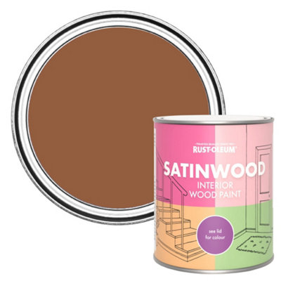Rust-Oleum Terracotta Satinwood Interior Paint 750Ml from B&Q