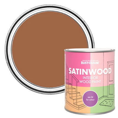 Rust-Oleum Cinnamon Satinwood Interior Paint 750Ml from B&Q