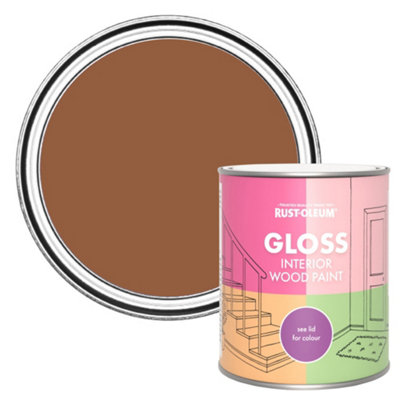 Rust-Oleum Terracotta Gloss Interior Wood Paint 750Ml from B&Q