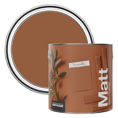Rust-Oleum Washable Matt Wall PaintTerracotta 2.5L from B&Q