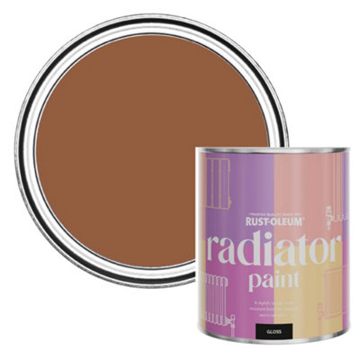 Rust-Oleum Terracotta Gloss Radiator Paint 750Ml from B&Q