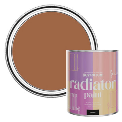 Rust-Oleum Cinnamon Gloss Radiator Paint 750Ml from B&Q