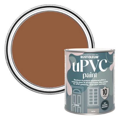 Rust-Oleum Terracotta Satin Upvc Paint 750Ml from B&Q