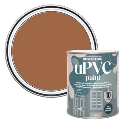 Rust-Oleum Cinnamon Satin Upvc Paint 750Ml from B&Q