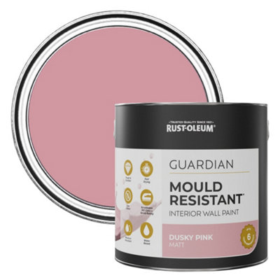 Rust-Oleum Dusky Pink Guardian Mould Resistant Wall Paint 2.5L from B&Q
