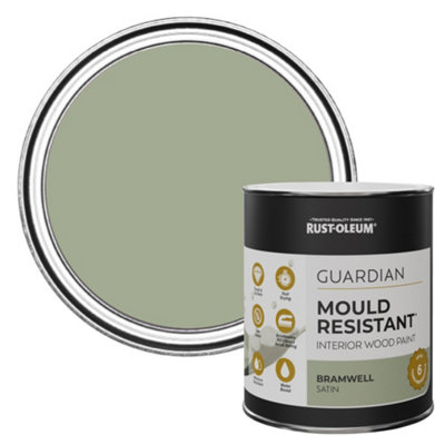 Rust-Oleum Bramwell Guardian Satin Mould Resistant Interior Wood Paint 750Ml from B&Q