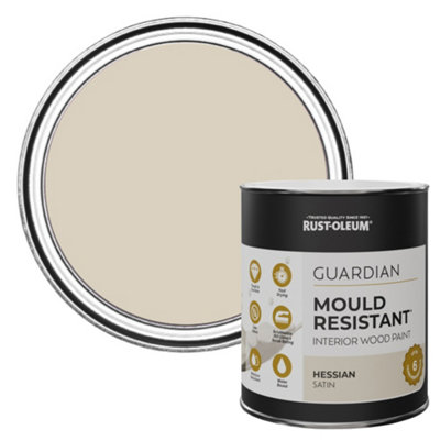 B&Q -  Hessian Guardian Satin Mould Resistant Interior Wood Paint 750Ml