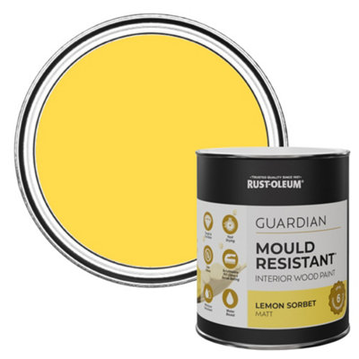 Rust-Oleum Lemon Sorbet Guardian Matt Mould Resistant Interior Wood Paint 750Ml from B&Q