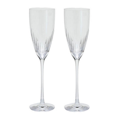 Dartington Flux Elegance Set Of 2 Champagne Flutes from B&Q