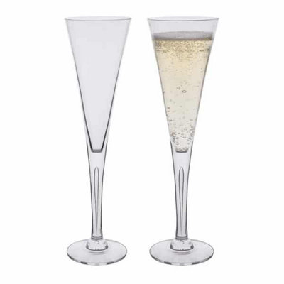 Champagne Flutes: 2 X Sharon By Dartington Crystal Champagne FlutesGlass from B&Q