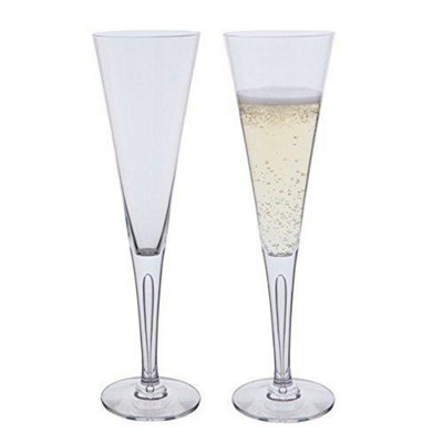 Champagne Flutes: 2 X Sharon Celebration Champagne Flutes By Dartington CrystalGlass from B&Q