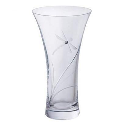 Vase: 21.5Cm Dartington Crystal Glitz Dragonfly VaseCrystal Glass from B&Q