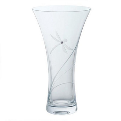 Vase: 25Cm Dartington Crystal Glitz Dragonfly VaseCrystal Glass from B&Q