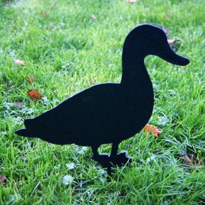 Poppy Forge DuckHand Made By Traditional Forge Garden OrnamentSteelH30 CmPowder Coated Black from B&Q