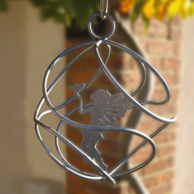 Poppy Forge Fairy Catcher With Standing FairyHanging OrnamentSolid SteelL27.9 X W27.9 X H27 CmBare Metal/ready To Rust from B&Q
