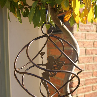 Poppy Forge Fairy Catcher With Standing Fairy BrownHanging OrnamentSolid SteelL27.9 X W27.9 X H27 CmBlack from B&Q