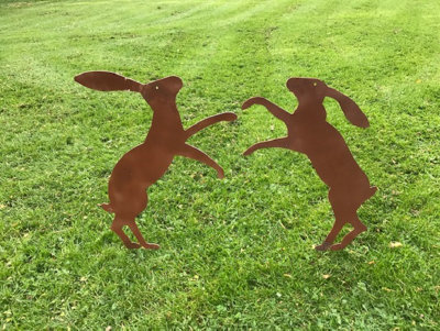 Poppy Forge Fenland Hare's 2Pc.SteelW39 X H45.7 CmPowder Coated Black from B&Q
