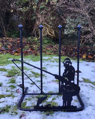 Poppy Forge 2 Pair Boot RackFishermanSteelL30.4 X W38 X H48.3 CmBlack from B&Q