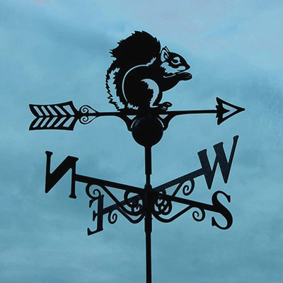 Poppy Forge Squirrel WeathervaneSteelW65 X H88 CmPowder Coated Black from B&Q