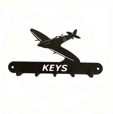 Poppy Forge Spitfire Key HolderSteelL15 X H9 CmBlack from B&Q
