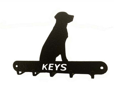 Poppy Forge Labrador Key HolderSteelL15 X H9 CmBlack from B&Q