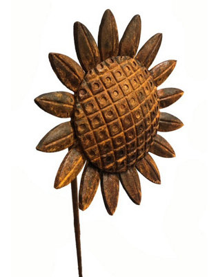 Poppy Forge Sunflower 4Ft Plant Pin (Pack Of 3)SteelW160 X H121.9 CmBare Metal/ready To Rust from B&Q