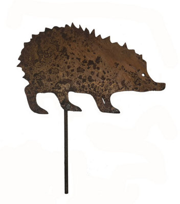 Poppy Forge Hedgehog On Stake Bare Metal/ready To RustSteelW26.7 X H16.5 Cm from B&Q