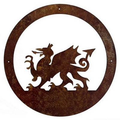 Poppy Forge Welsh Dragon Wall Art With No TextLargeH49.5 CmBlack from B&Q