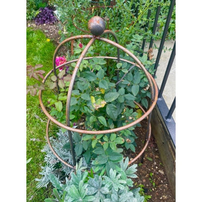 Poppy Forge Chelsea Range (Small) Cloche Plant SupportL49.5 X W49.5 X H69.6 CmBare Metal/ready To Rust from B&Q