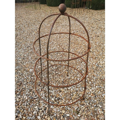 Poppy Forge Chelsea Range (Large) Cloche Plant SupportL54.6 X W54.6 X H95.3 CmBare Metal/ready To Rust from B&Q