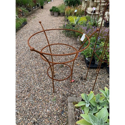 Poppy Forge Chelsea Range (Large) Peony Plant SupportL54.6 X W54.6 X H71.1 CmBare Metal/ready To Rust from B&Q