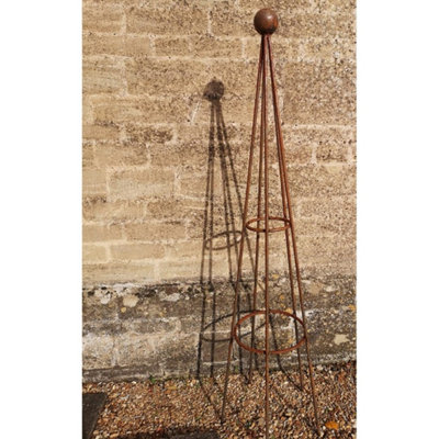 Poppy Forge Chelsea Range 5 Feet Hampton ObeliskL43.2 X W43.2 X H160 CmBare Metal/ready To Rust from B&Q