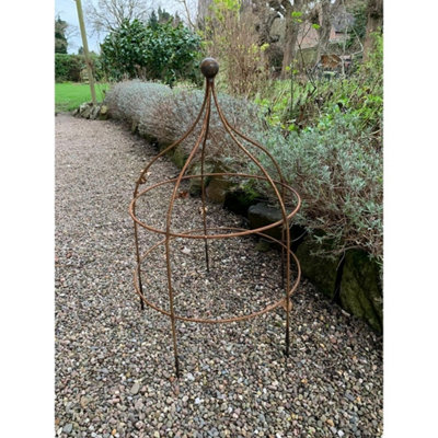 Poppy Forge Paris Cloche Plant SupportSteelL43.2 X W43.2 X H72.4 CmBare Metal/ready To Rust from B&Q