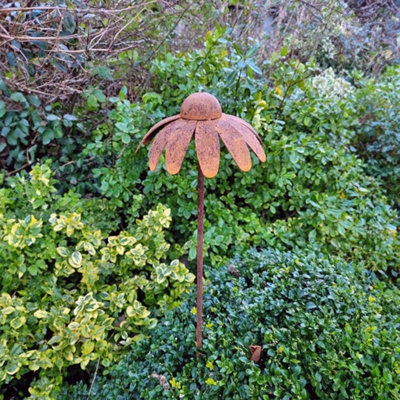 Poppy Forge 2 Feet Cone Flower Plant Pin (Pack Of 3)Bare Metal/ready To Rust from B&Q