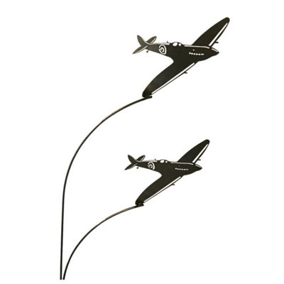 Poppy Forge Double Spitfire Garden ArtBare Metal/ready To RustW37 X H133 Cm from B&Q
