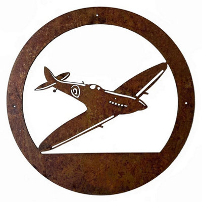 Poppy Forge Spitfire Wall Art With No TextLargeH49.5 CmBlack from B&Q